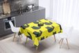 Bonamaison Tafelkleed, Anti-Mold, Sneldrogend, Waterdicht, 100% Polyester Tafellaken, Neon Geel, Rook, 140 x 140 Cm