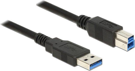 Delock 85068 USB-kabel 2 meter USB 3.2 Gen 1 (3.1 Gen 1) USB A USB B Zwart