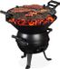 Bol BBQ portable réglable en hauteur grille Ø 35 cm noir
