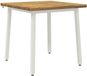 vidaXL Massief Acacia Hout Wit Vierkante Eettafel 70 x 70 x 75 cm