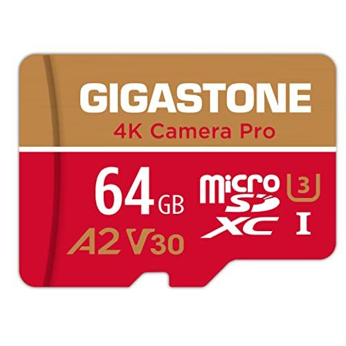 GIGASTONE 64GB micro SD geheugenkaart, Camera Pro, SDXC UHS-I A2 U3 V30, 95/35 MB/s
