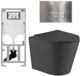 QeramiQ Dely Toiletset - Geberit - Noir Mat