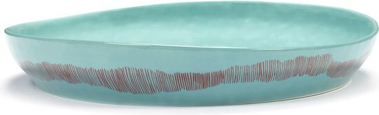 Serax FEAST Azure Swirl-Stripes L serveerschaal 35 cm