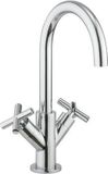 Crosswater MPRO Crosshead Wastafelkraan met ronde uitloop en kruisgreep Chroom