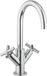 Crosswater MPRO Crosshead Wastafelkraan met ronde uitloop en kruisgreep Chroom