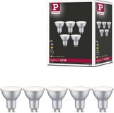 Paulmann Standaard 230 V LED-reflector GU10 Set van 5 5x460lm 5x4,9W 2700K aluminiumkleurig blank