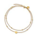 good.designs Enkelketting met hartvormig hangertje