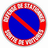 Novap - Bord - Priere de ne pas stationner uitgang de auto's - Diameter 300 mm stijf, wit