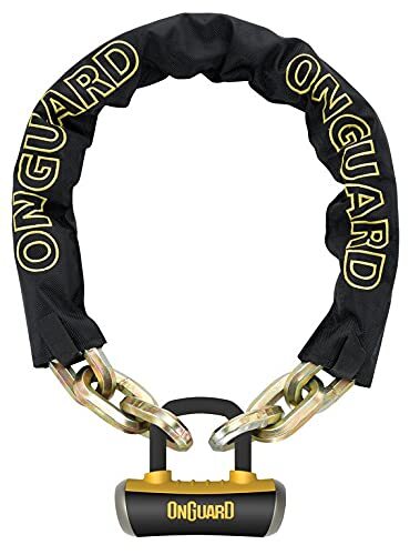 OnGuard Beast ketting met beugelslot, zwart, 180 x 3 x 4 cm