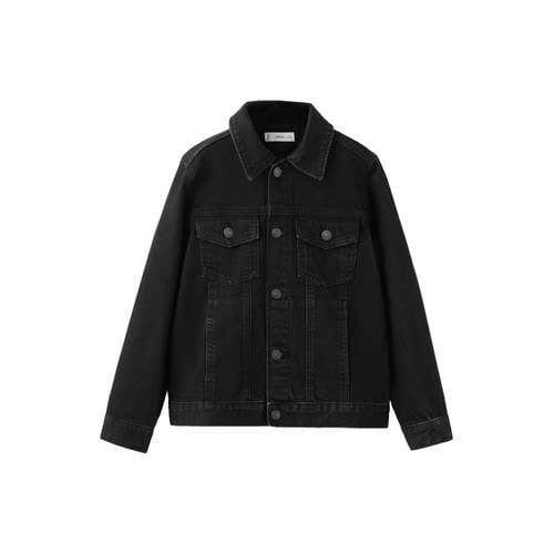 Mango Kids denim spijkerjas black denim