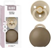 BIBS Mini speendoosje + Colour fopspeen - Vanilla / Dark Oak