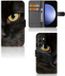 B2Ctelecom Samsung Galaxy S23 FE Telefoonhoesje met Pasjes Zwarte Kat