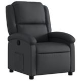 vidaXL Relaxfauteuil Zwart Echt Leer