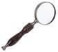Loupe à main Métal 10x Grossissement Loupe de lecture Rétro Poignée en bois