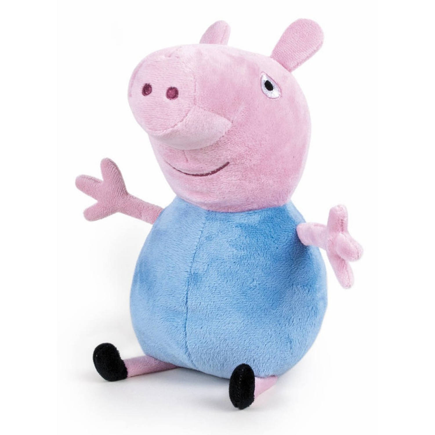 Peppa Pig Pluche Peppa Pig/Big knuffel in blauwe outfit 42 cm speelgoed - Cartoon varkens/biggen knuffels - Speelgoed voor kinderen