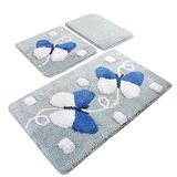 Set Icecat Set mat set (3-delig) lichtblauw met vlinders