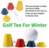 Stripe winter golf tees - 4 stuks, brede basis met touw