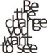 Maison Homemania Wanddecoratie Words 62x70 cm staal zwart