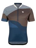 Ziener NEMIC Fietsshirt voor heren, mountainbike, racefiets, ademend, sneldrogend, elastisch, korte mouwen, marineblauw, 48