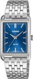 Casio Casio Collection MTP-B215D-2AVER Horloge - Staal - Zilverkleurig - Blauw - Ø 28.5 mm