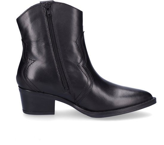 Tamaris Cowboylaarzen Zwart Leer - Dames
