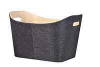 FIREFIX 825/F3 tas voor haardhout van vilt (antraciet) met handgrepen, met jute bekleed, 560 x 420 x 370 mm (B x D x H)