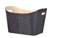 FIREFIX 825/F3 tas voor haardhout van vilt (antraciet) met handgrepen, met jute bekleed, 560 x 420 x 370 mm (B x D x H)