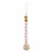 HEVEA Porte-tétine, Rose poudré, Bois, Caoutchouc, Coton, Sans BPA