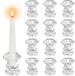 Merkloos Dailygoods - Kaarsenhouder Elegante Glazen - Kandelaar voor 1 Kaars, Transparant, Glas, Zeshoek, Modern