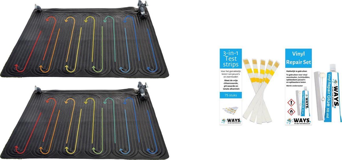 Intex Zwembad verwarming - 2 stuks - Geschikt voor en Bestway filterpompen & WAYS Reparatieset en Teststrips