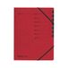 Herlitz 10843068 ordnermap kwaliteit 1-7, A4, rood, 7 vakken met elastiek, 1 stuk