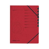 Herlitz 10843068 ordnermap kwaliteit 1-7, A4, rood, 7 vakken met elastiek, 1 stuk