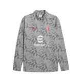Puma A.C. Milan - Prematch shirt met ritssluiting 1/4, sweatshirt voor wedstrijden, seizoen 2025/2026, officieel product, volwassenen