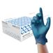 Unigloves Unicare GS0084 Nitril poedervrije medische onderzoekshandschoenen, blauw, groot, 100 stuks