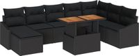 vidaXL Tuinset met 9 delen, zwart en bruin