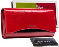 Peterson Serie - Elegante RFID-beschermde Kaartenhouder - Rood - Gemaakt van Runderleer