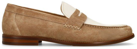 Manfield Heren Taupe Suède Loafers Maat 44