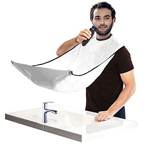 AEESRRU Baardschort, scheercape, doek voor haar, baard L, wit