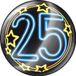 Paper Dreams Button 25 Neon 5,5 Cm Zwart