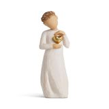 Willow Tree Hart 2024, Favoriete herinneringen dichtbij gehouden, Gegraveerd jaar, een uitdrukking van liefde en zorg, herdenk bruiloften, afstuderen, geboorten, gebeeldhouwde handgeschilderde figuur