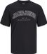 JACK&JONES T-shirt garçon Noir Coton Col rond Manches courtes Logo Coupe ample Taille 128