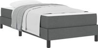 vidaXL Boxspringbed Donkergrijs 90 x 190 cm Stof