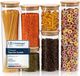 Sans marque Pots de stockage ronds premium - hermétique - set de 6 - verre