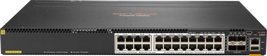 HPE Aruba 6300M - Switch - L3 - Beheerd - 24 x 100/1000/2.5G/5GBase-T (PoE+) + 4 x 1 Gigabit / 10 Gigabit / 25 Gigabit / 50 Gigabit SFP56 (uplink / stacking) - voor- en zijkant naar achterkant - rack-uitvoering - PoE+ (1440 W)