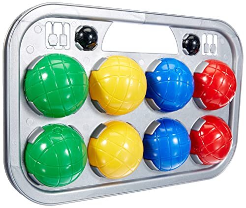 simba 107401391 - Boccia spel draagmand, 8 ballen, 7 x 8 cm, 2 doelballen