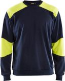 Blåkläder Vlamvertragend sweatshirt 3458-1762 - Marine/High Vis Geel - 4XL