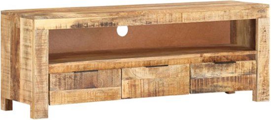vidaXL Tv-meubel 110x30x40 cm ruw mangohout