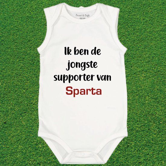 Baby rompertje Sparta - Wit - Maat 50/56 - Unisex