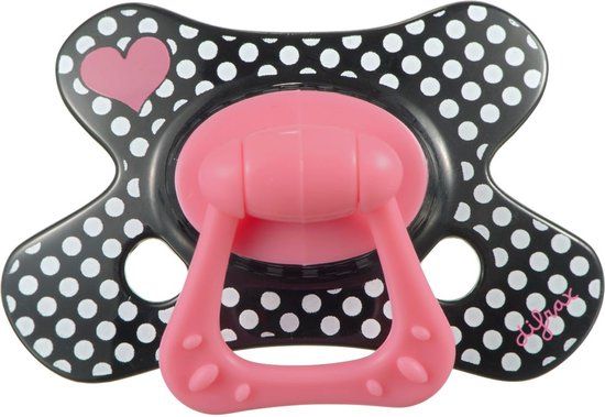 Difrax Fopspeen Dental Semi Filled 12+ Mnd - Roze / Zwart