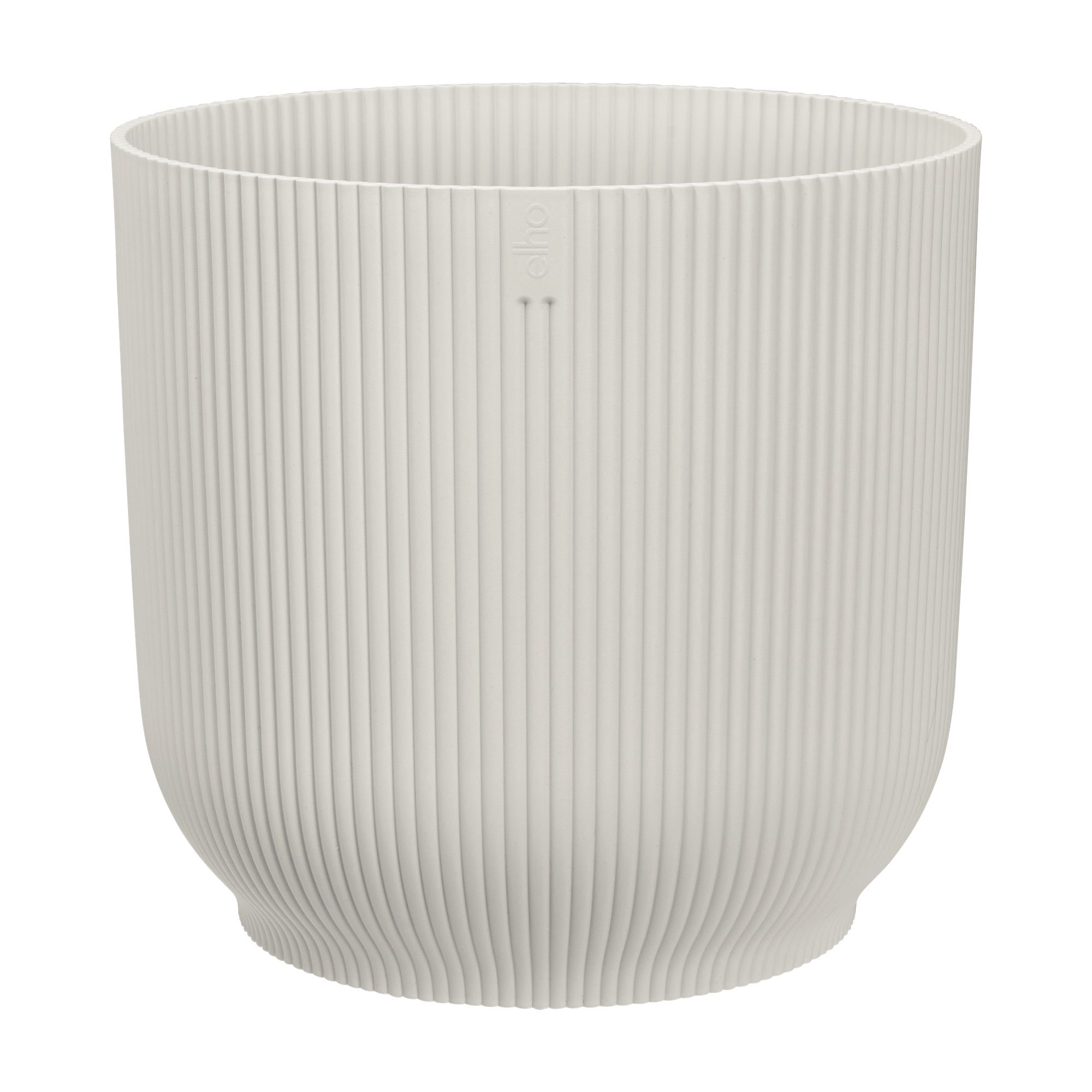 Elho Vibes Fold Round Wheels 35 - White Plastic Indoor Flower Pot - 34.9 x 32.4 cm - Recycled